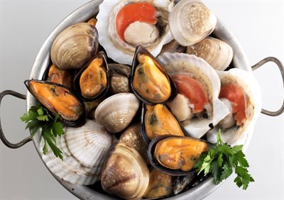 Shellfish in bowl