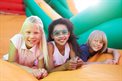 Children on bouncy castle