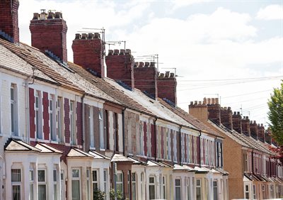 Row of houses cardiff