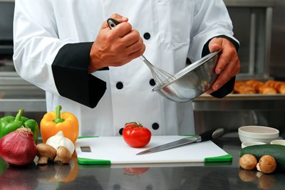 Chef preparing food