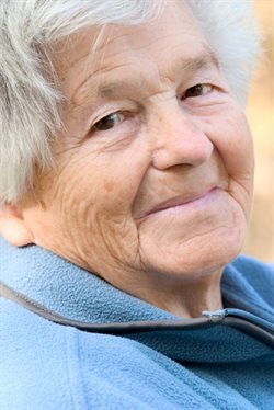Elderly lady smiling